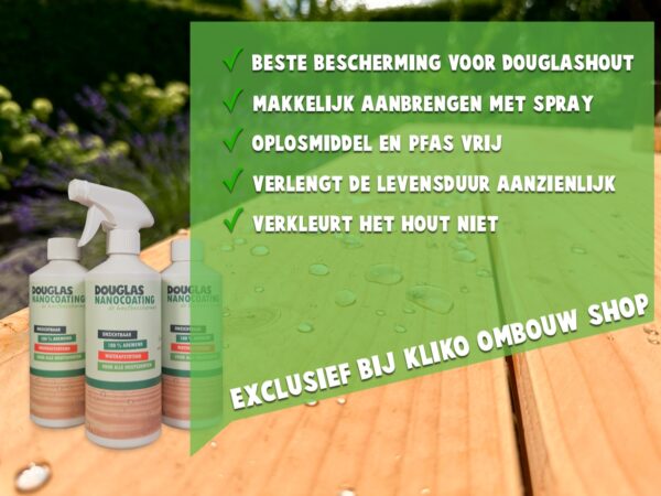 Douglas nanocoating voor een natuurlijke bescherming