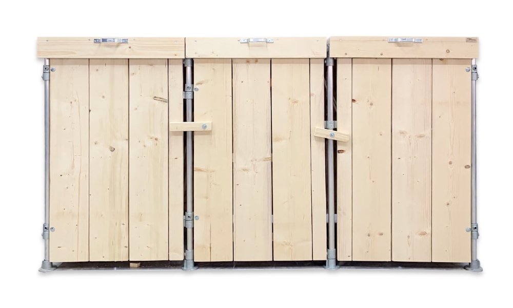 Kliko ombouw van steigerhout en steigerbuis frame